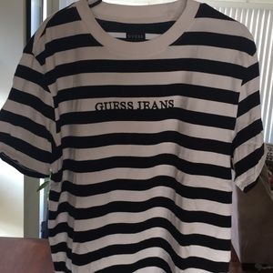 Rare VTG 90s Guess Jeans USA Striped TShirt Size M